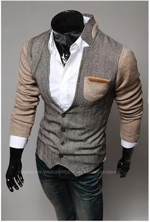 Men's Fashion Cardigan With High Collar