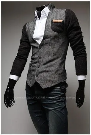 Men's Fashion Cardigan With High Collar