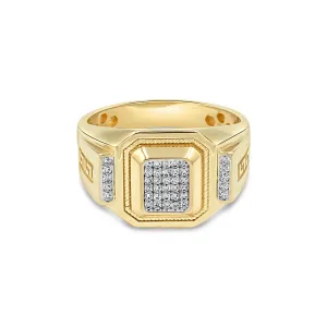 Men's Fashion Ring with CZ in 10kt Gold