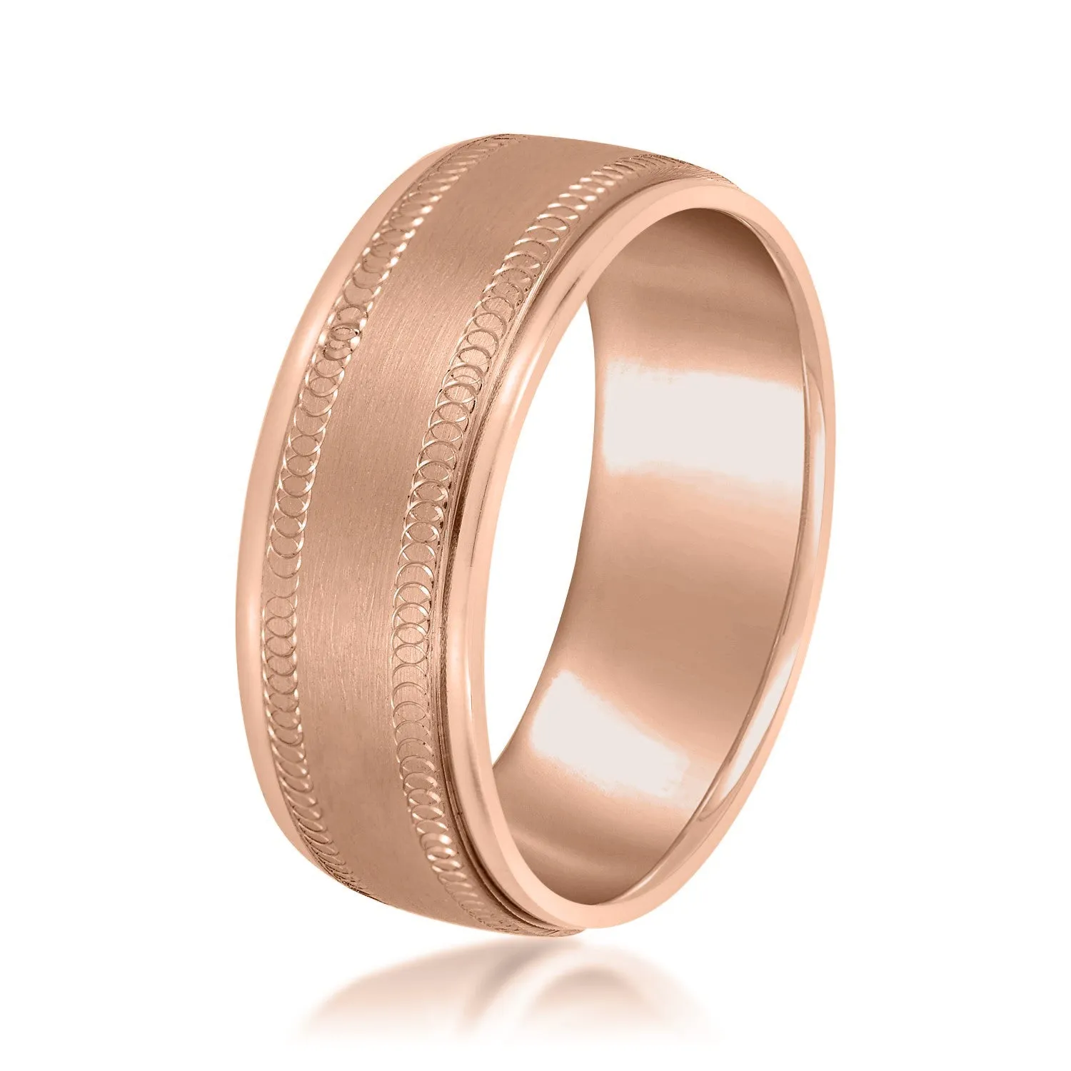 Men's Fine Etched Classic Wedding Band