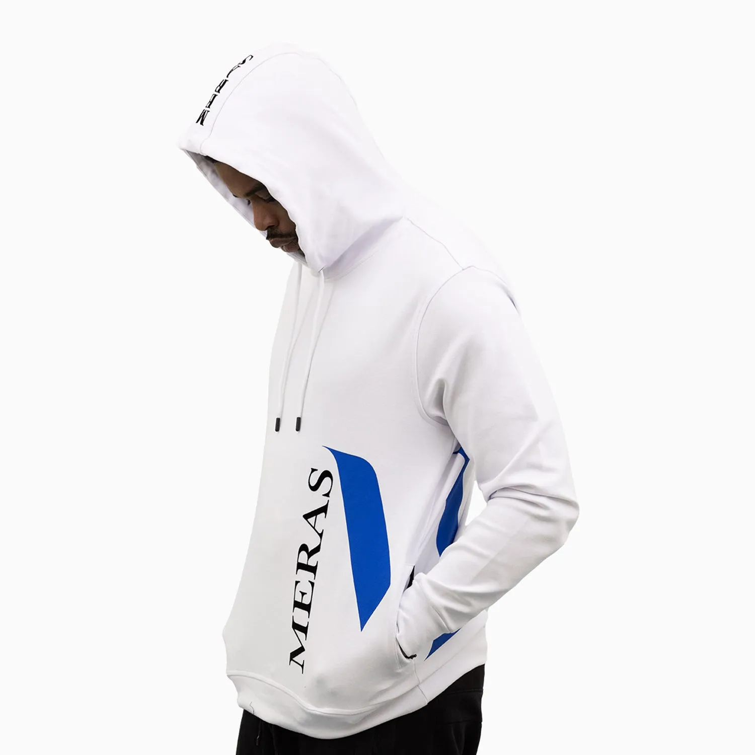 Men's Flock Printed Pull Over Hoodie