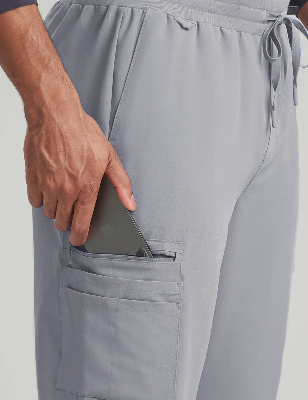 Mens Jogger Scrub Pants - Stone Gray