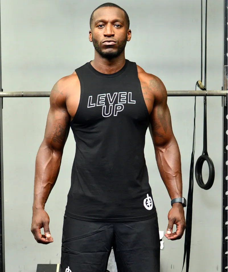 Men's Level Up Tank Top | Black