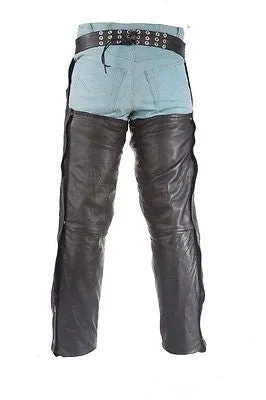 MEN'S MOTORCYCLE RIDERS CLASSIC LEATHER CHAP GREAT PRICE
