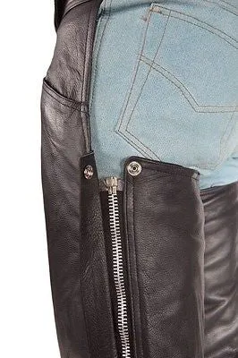 MEN'S MOTORCYCLE RIDERS CLASSIC LEATHER CHAP GREAT PRICE