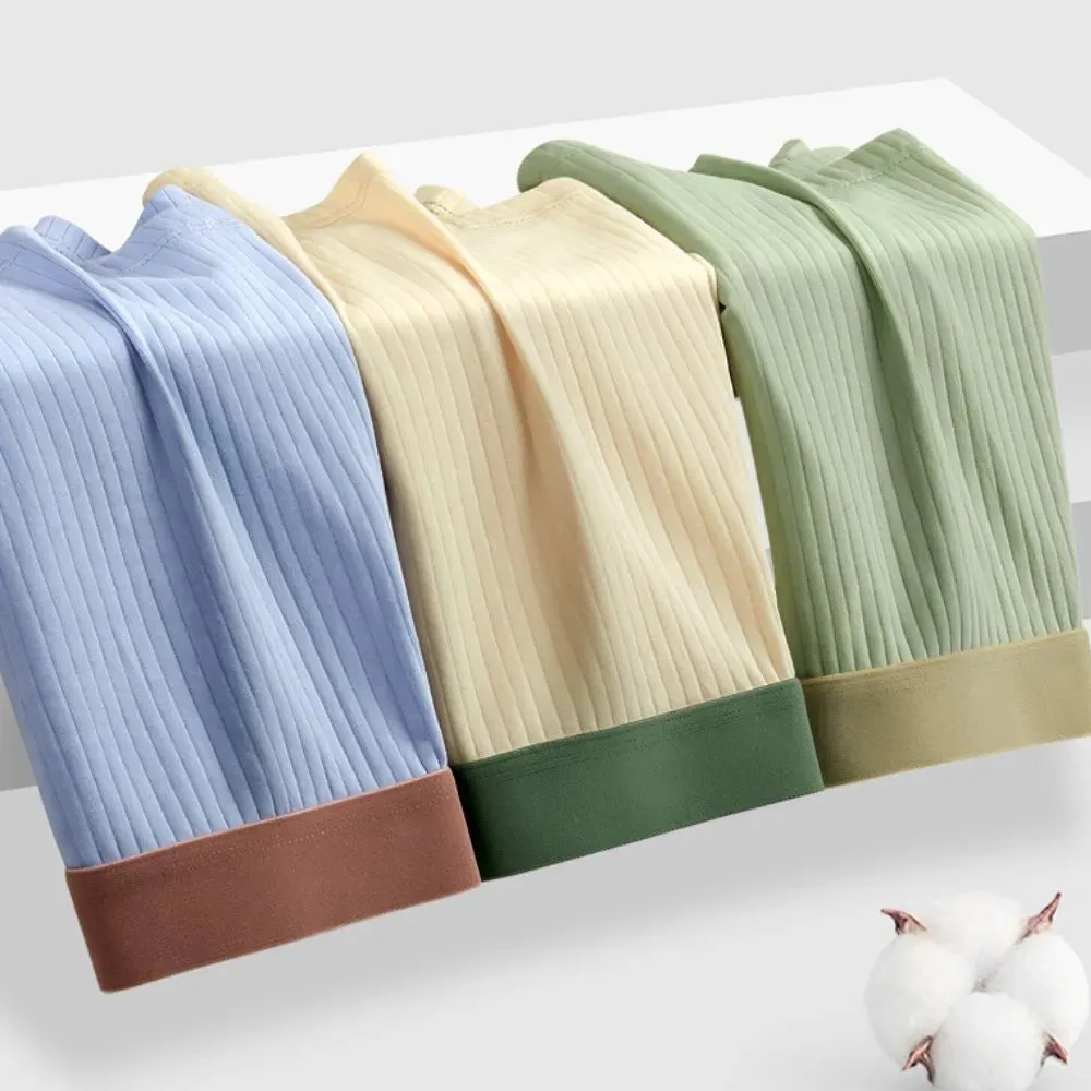 Men's Premium Cotton Ribbed Underpants (4-Pack) -JEWYEE 8893