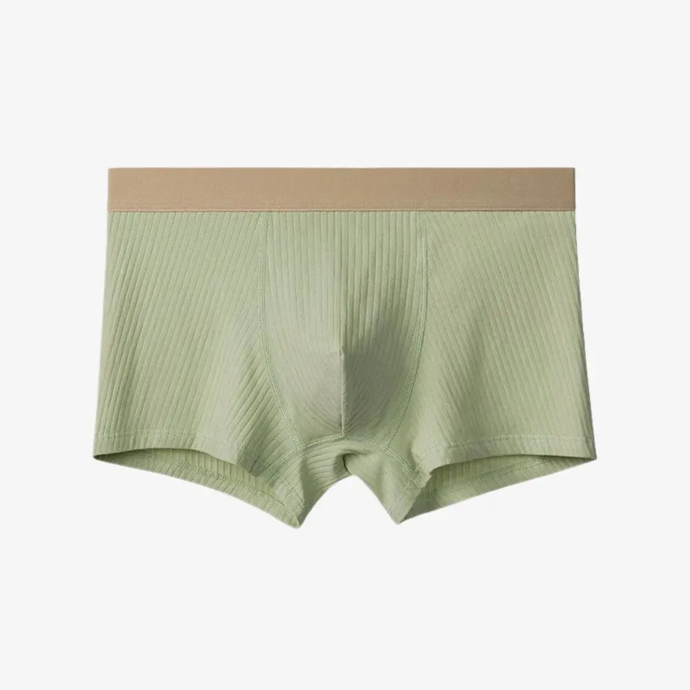 Men's Premium Cotton Ribbed Underpants (4-Pack) -JEWYEE 8893