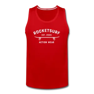 Men’s Premium Tank - RocketSurf Skate Club White Lettering