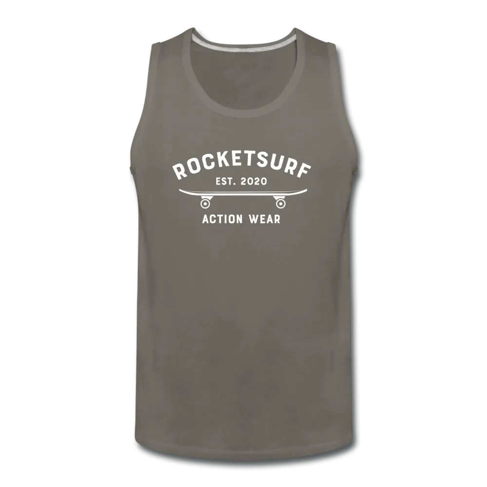 Men’s Premium Tank - RocketSurf Skate Club White Lettering