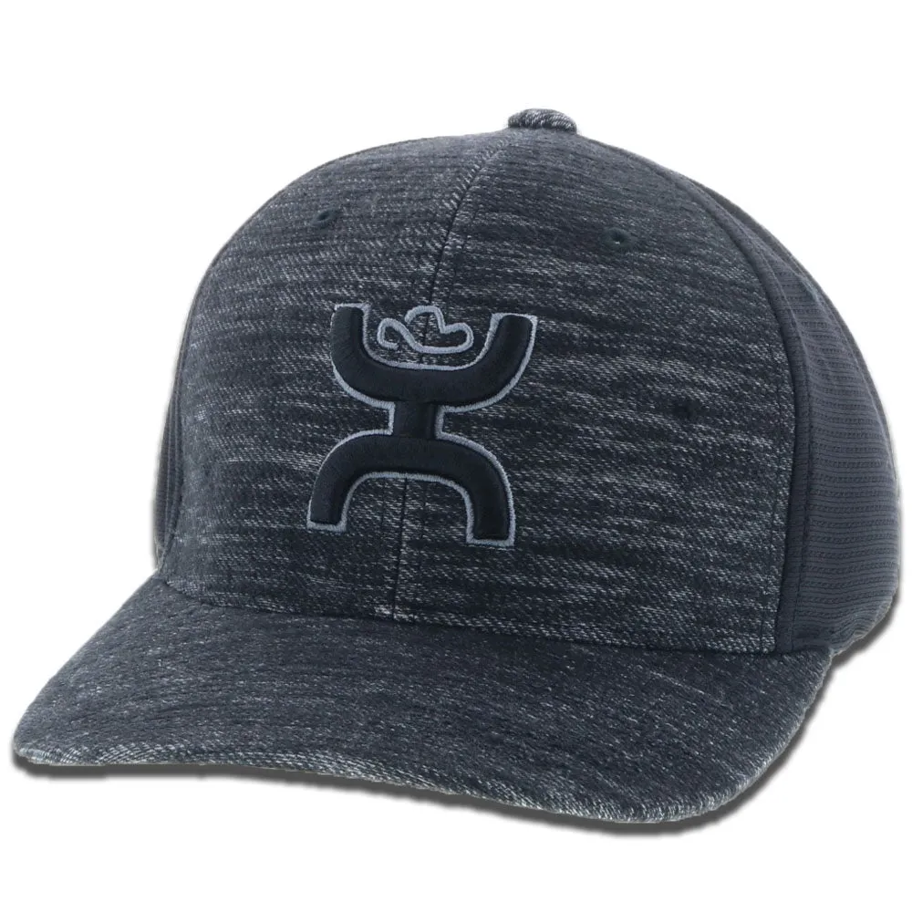 Men's "Ash" Hooey Black Flexfit with Calock Back Cap