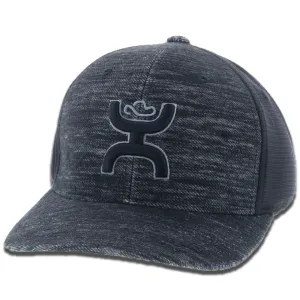 Men's "Ash" Hooey Black Flexfit with Calock Back Cap