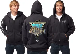 Men's Sheepshead Toothy Critters Zip Hoodie