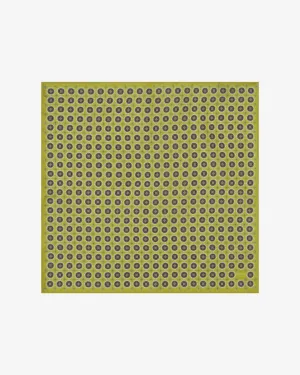 Men's Silk Geometric Pocket Square - Bellingham Lime