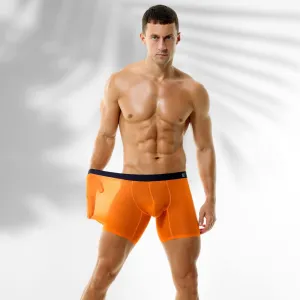 Men's Ultra Thin Ice Silk Underpants Up to Size XXL  (4-Pack) -JEWYEE 807