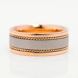 Men's Wedding Band in 14k Two-Tone Gold