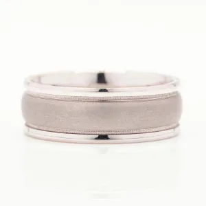 Men's Wedding Band in 14k White Gold