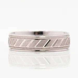 Men's Wedding Band in 14k White Gold