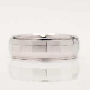 Men's Wedding Band in 14k White Gold
