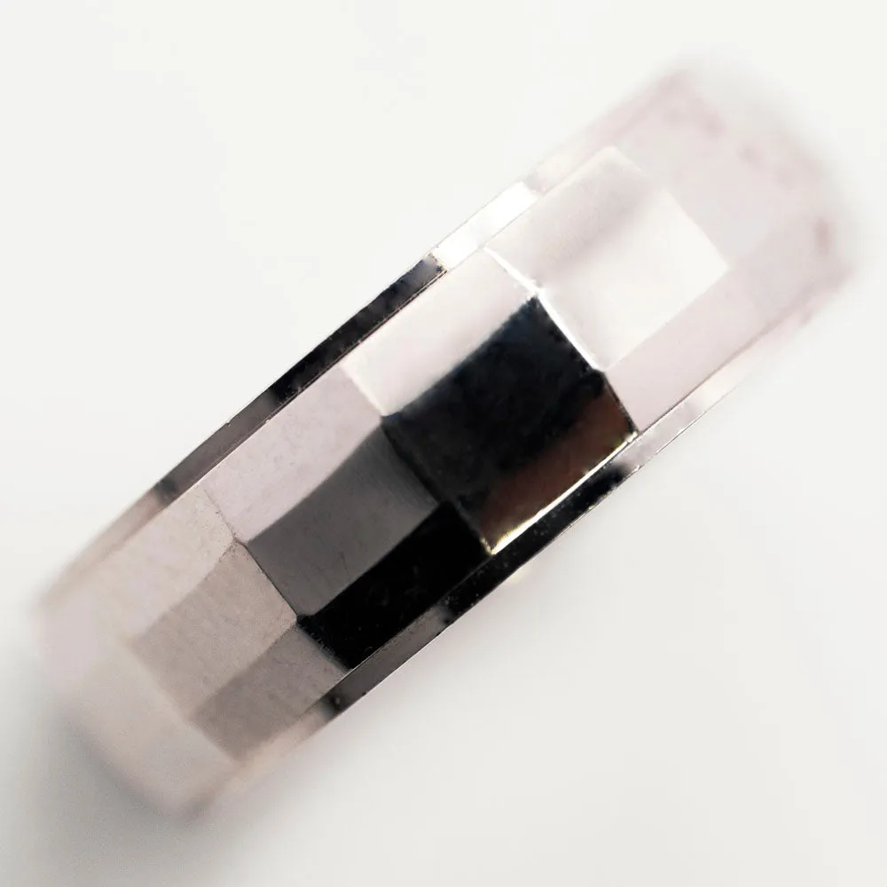Men's Wedding Band in 14k White Gold