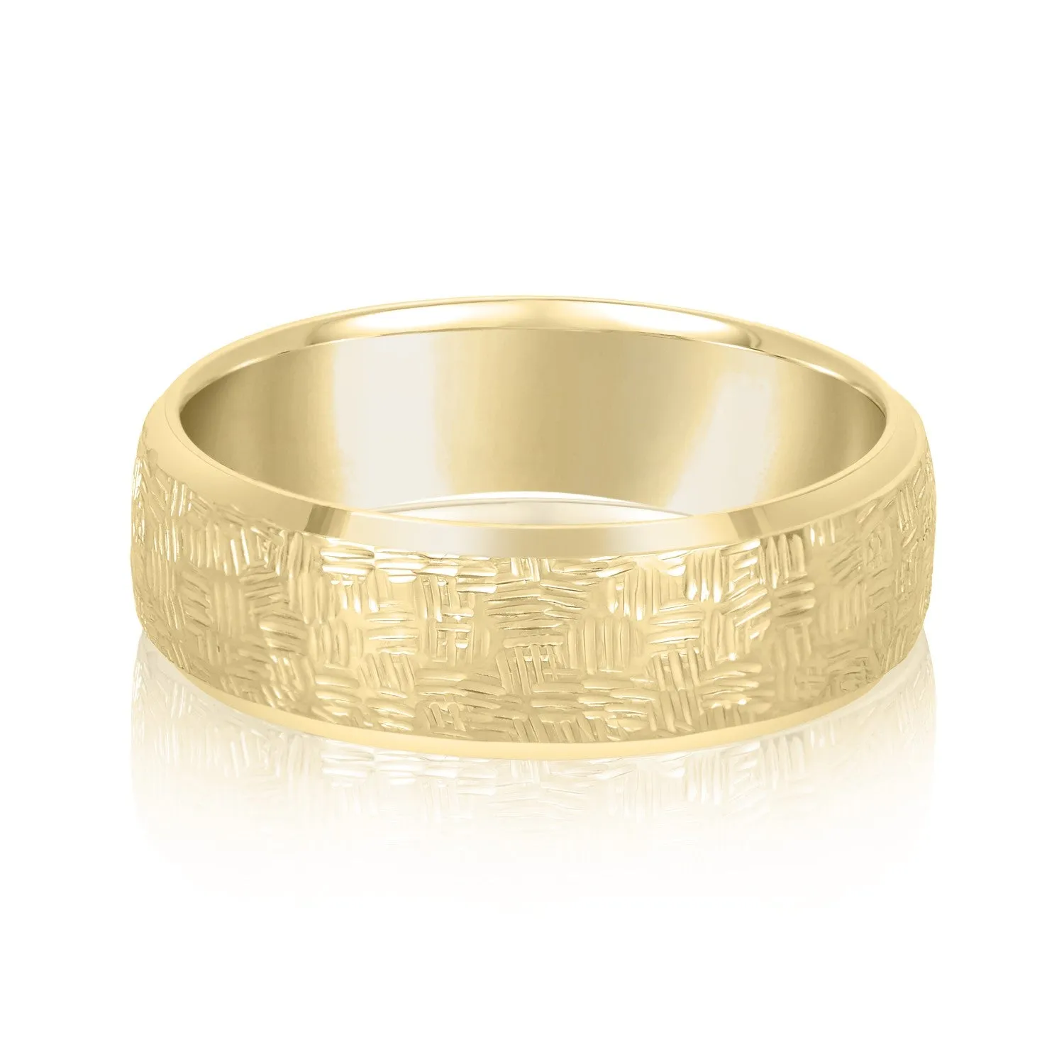 Men's Woven Basket Pattern Wedding Band