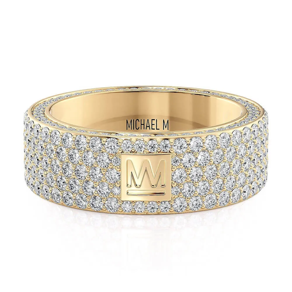 Michael M 14K Yellow Gold Diamond Men's Wedding Band MB119