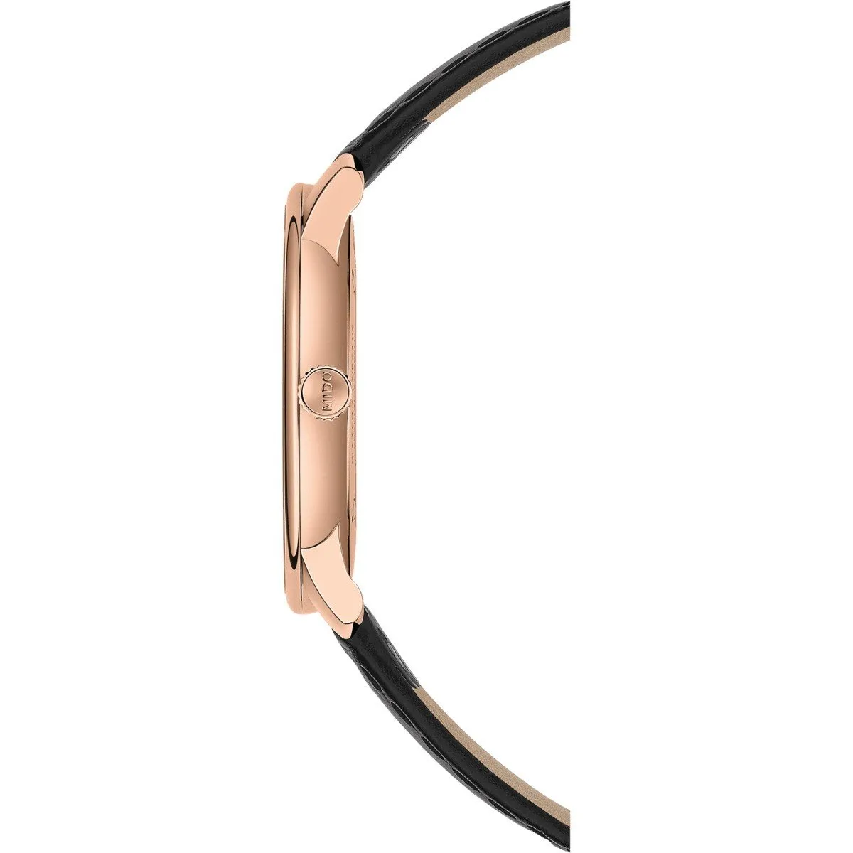 Mido Men's Watch Baroncelli Mechanical Black 39mm Limited Edition Steel Pvd Gold Rose Manual charge M037.405.36.050.00
