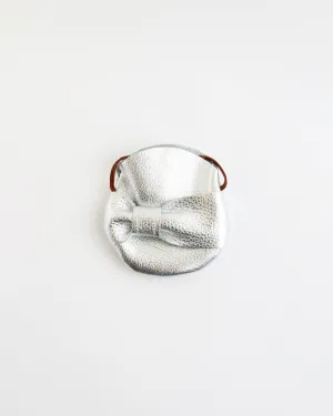 Mini Voyager Purse in Silver Metallic