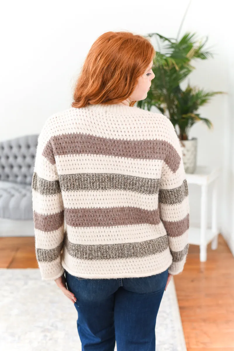 Monica Striped Chunky-Knit Sweater
