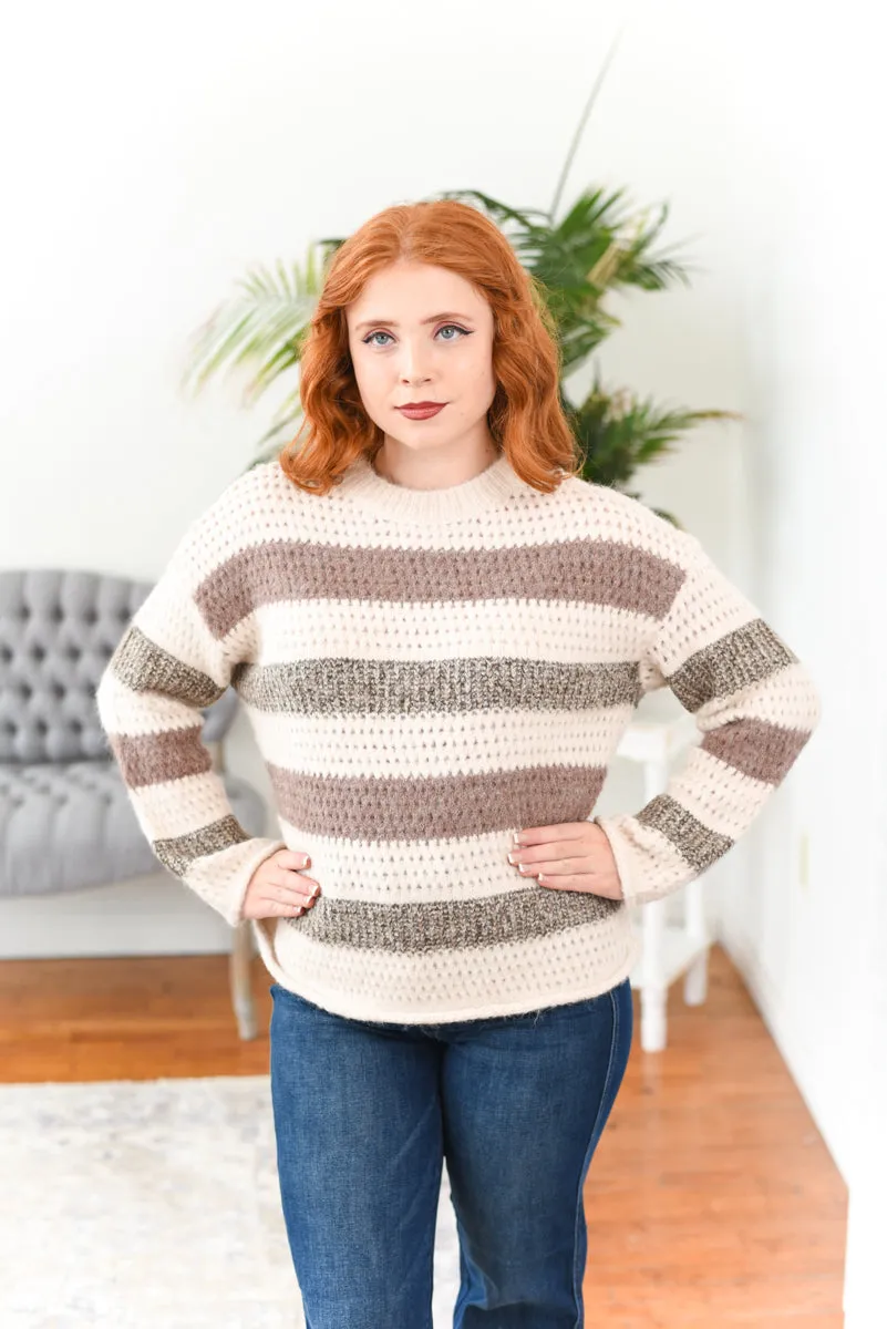 Monica Striped Chunky-Knit Sweater