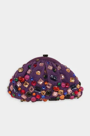 Multi Gem Coin Purse in Purple