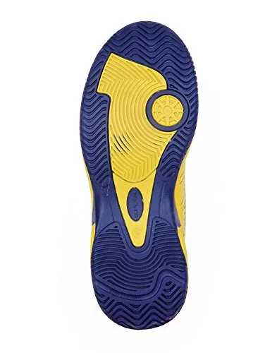 Nivia Men's PU Tennis Shoes (Yellow Blue) - 7 UK