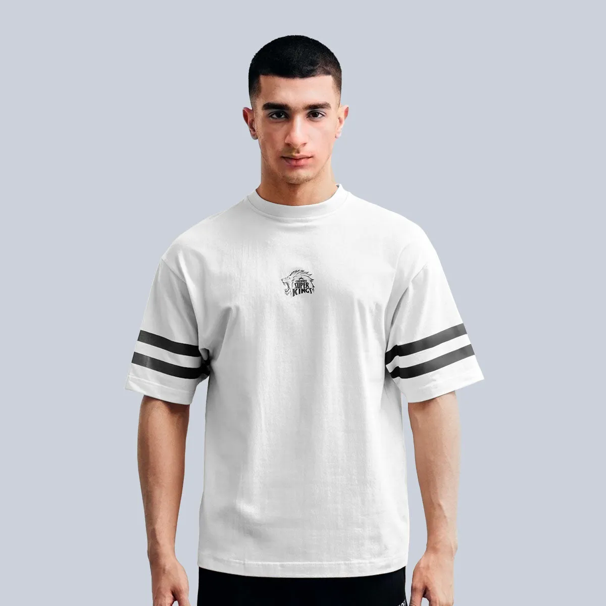 Official CSK Thala Mens Oversized T-shirt - White