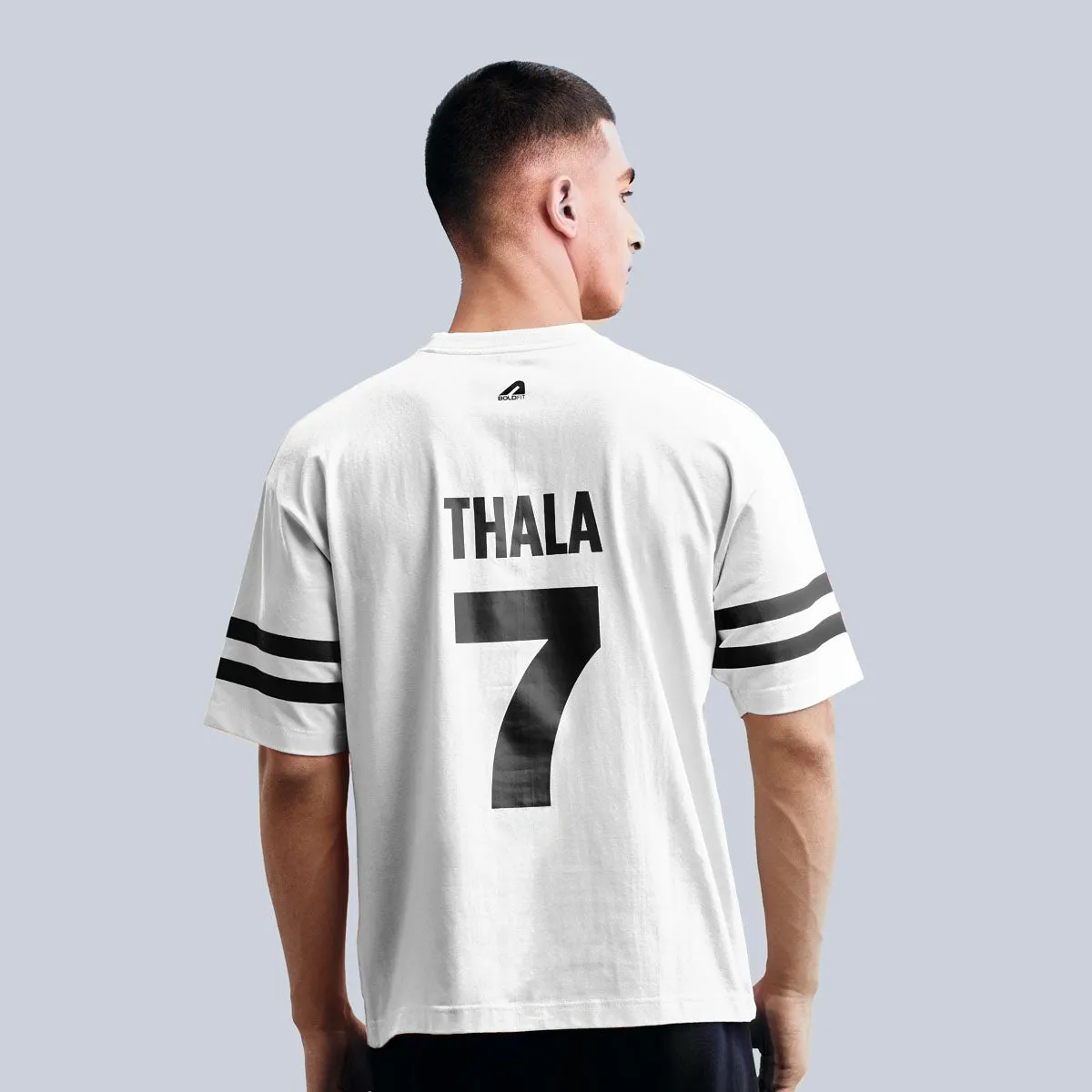 Official CSK Thala Mens Oversized T-shirt - White