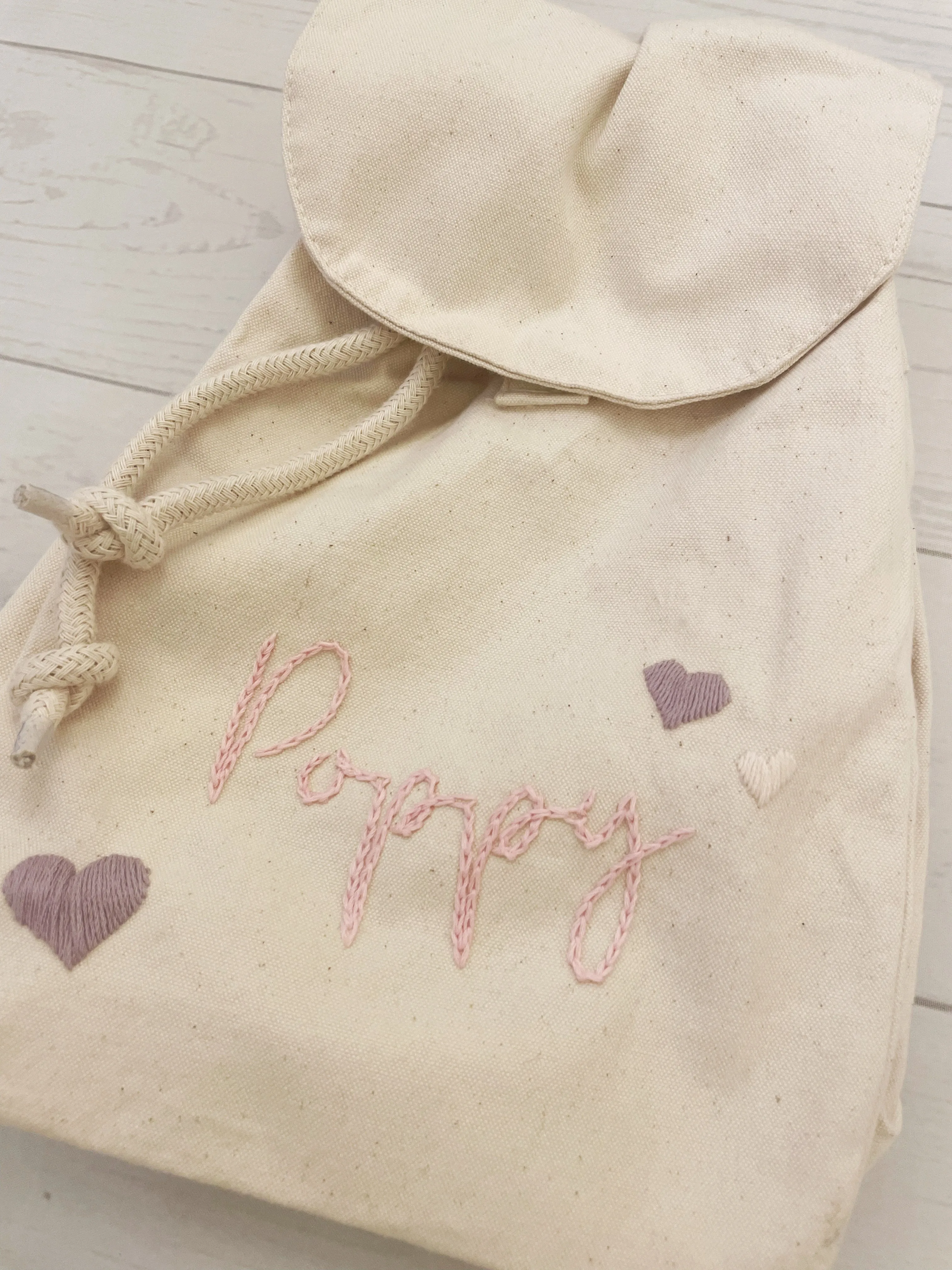Personalised Rucksack - Hearts