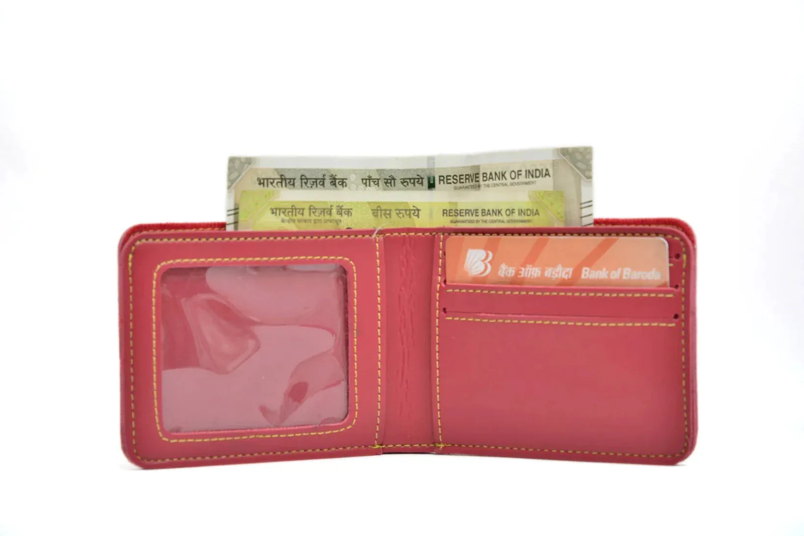 Personalized Men's Combo Wallet & Multicolor Bottle - Wine