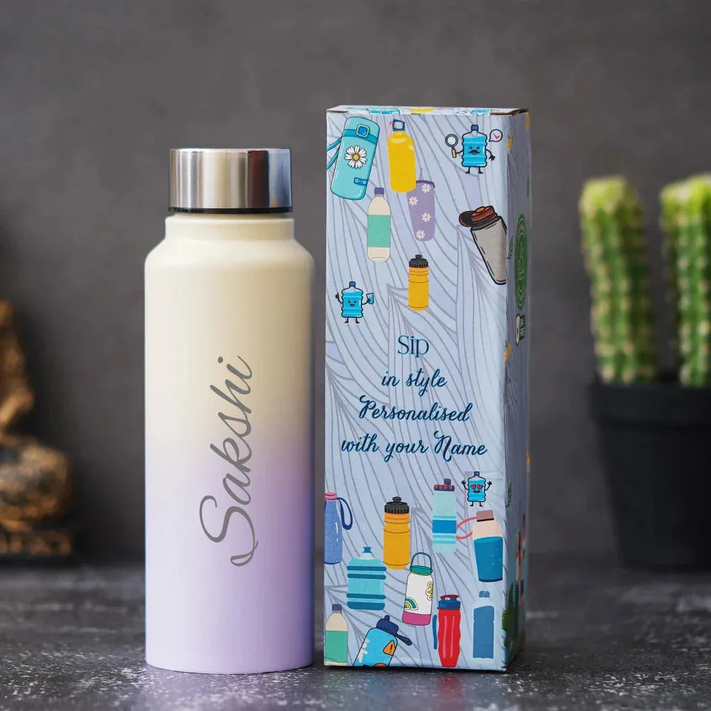 Personalized Men's Combo Wallet & Multicolor Bottle - Wine