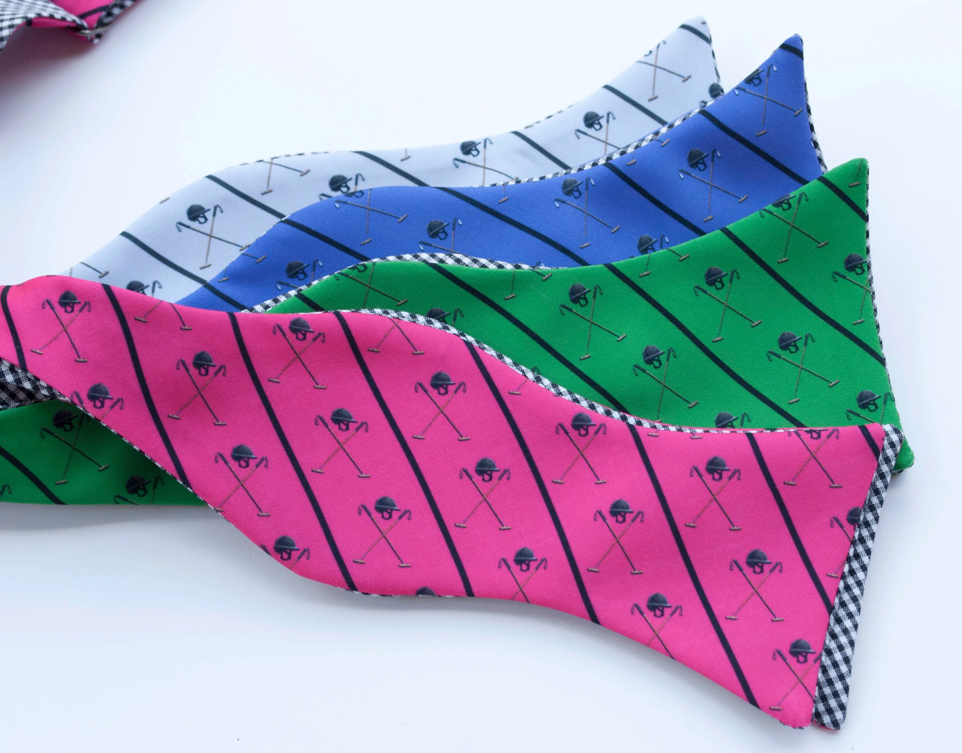 Polo Helmet Emblem Bow Tie - purple