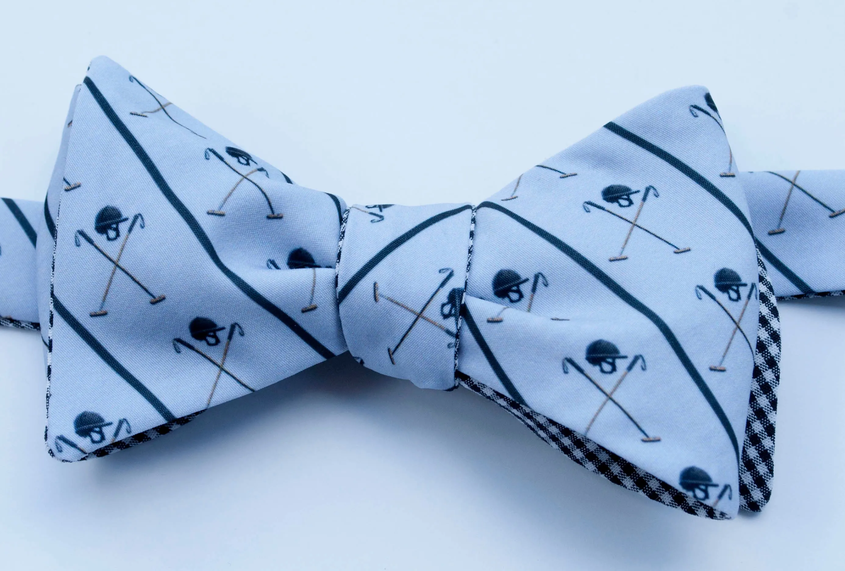 Polo Helmet Emblem Bow Tie - purple