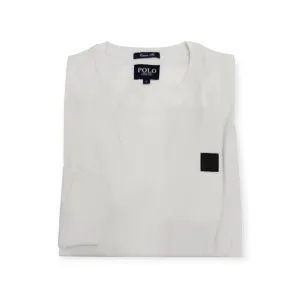 Polo Men's Essential Crew Neck Long Sleeve Tee White