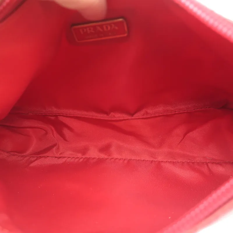 Prada Tessuto Nylon Mini Hobo Red Shoulder Bag