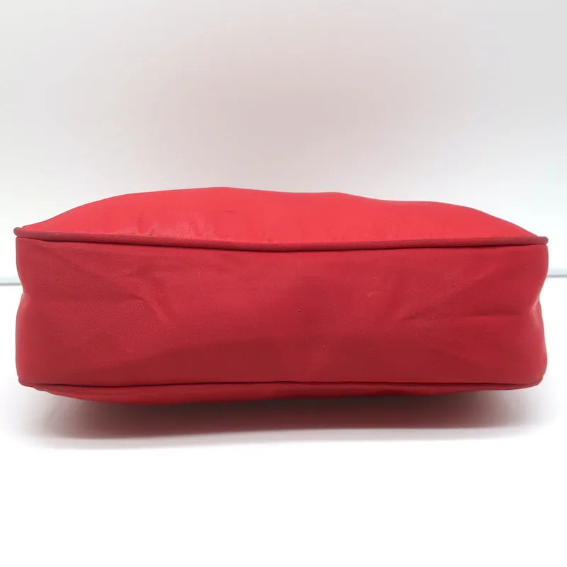 Prada Tessuto Nylon Mini Hobo Red Shoulder Bag
