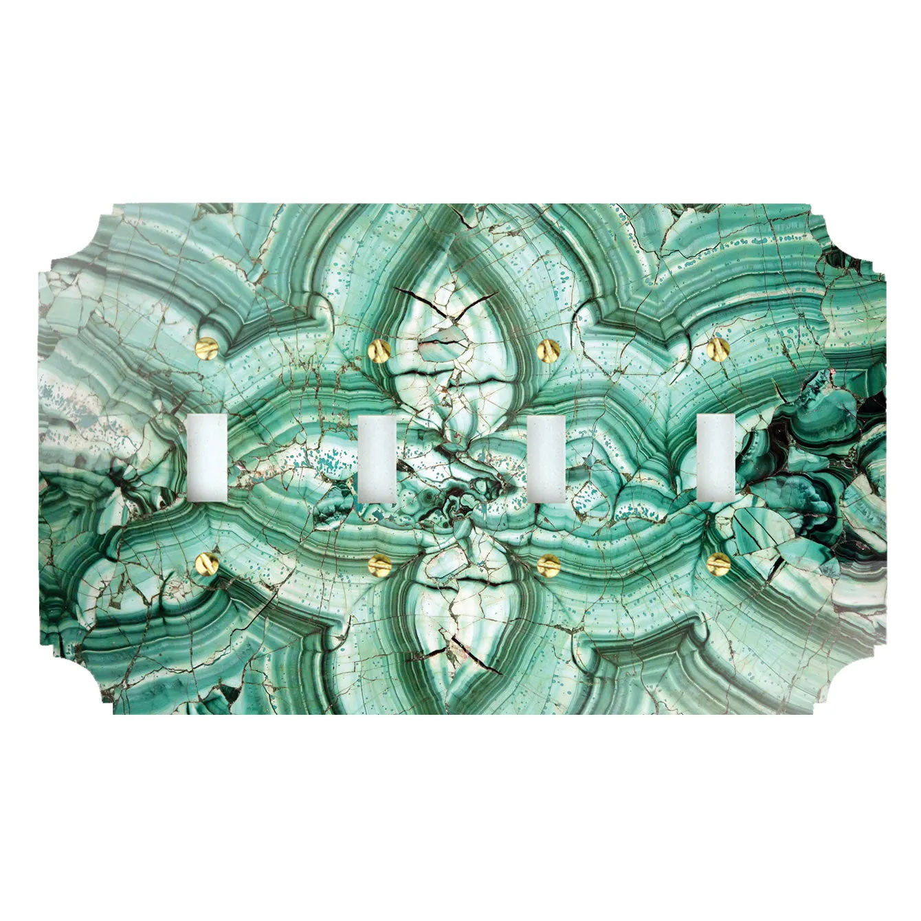 Printed Switch Plates | Malachite