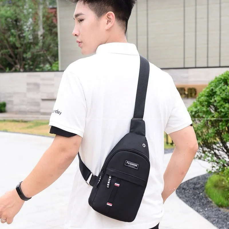 Quality Men's Chest Bags Casual Waist Bags Mini Travel Carry Bags Men's Waterproof Shoulder Crossbody Bags Nylon Handbags Purse