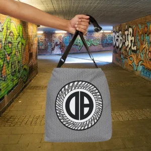 "Designer for the Weirdos" Swirly logo design, Gray Unisex Carryall Medium/Large size Tote Bags