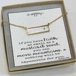 Real mustard seed necklace, Encouragement gift, Mustard seed jewelry, Faith necklace, Christian jewelry, Miscarriage gift, Inspirational