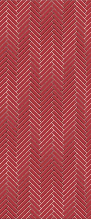 Red Single Herringbone Tile Acrylic Shower Panel 2440mm x 1220mm ( 3mm Thick)
