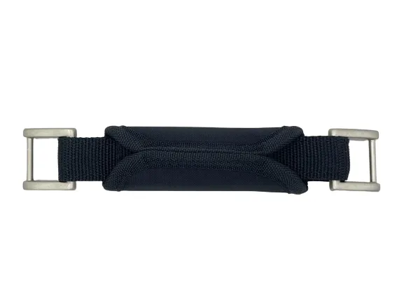 Replacement Webbing Padded Handle with Nickel Hardware - 8.5"