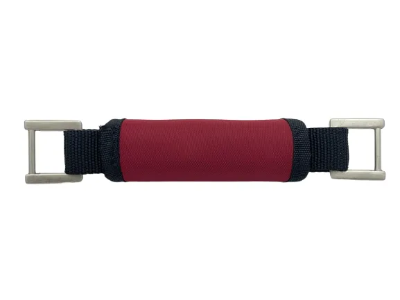 Replacement Webbing Padded Handle with Nickel Hardware - 8.5"