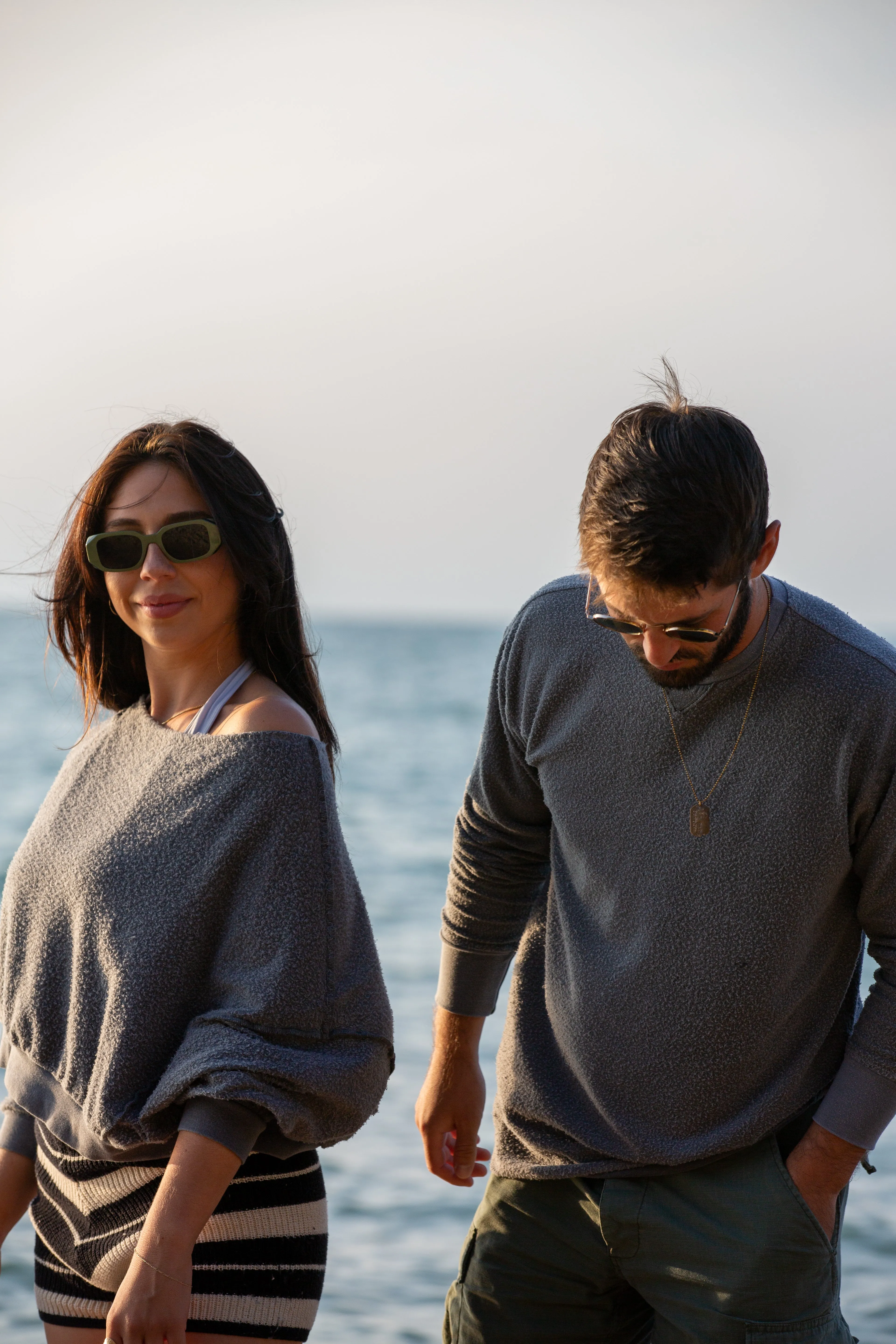 REVERSE FLEECE SWEATSHIRT - CHARCOAL