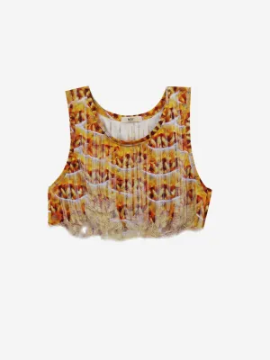 Ripped Nitrile Tank Crop